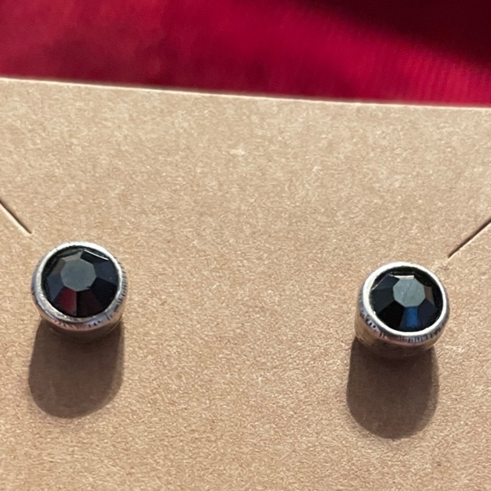 Chic Black Crystal Stud Earrings